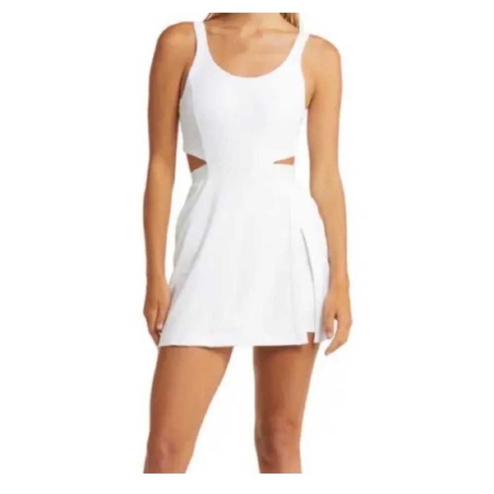 Outdoor Voices White Exercise Court Dress Cutouts Built-in Shorts Small